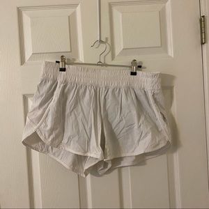 Lululemon White Track That Shorts